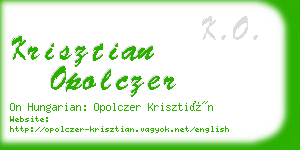 krisztian opolczer business card